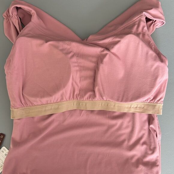 NWT OGL Eco-SkinKiss® Criss Cross Off Shoulder New Airy Brami Top - Rose Mauve - Picture 6 of 12
